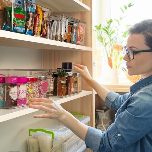 ClearSpace Pantry Storage Bins with Lids for Kitchen & Fridge, 6 Pack