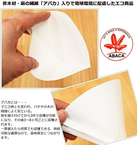 CAFEC 100-pack White cone-shaped V60 01 style universal 1 to 2 cup Disposable Coffee Filter for Pour Over Dripper brewing