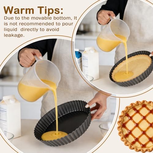 2 Pack 10 Inch Pie Pan with Removable Bottom
