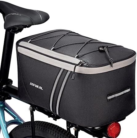JXFUKAL Rear Bike Rack Bag with Rain Cover, 7L/9L/10L/12L Ebike Bag