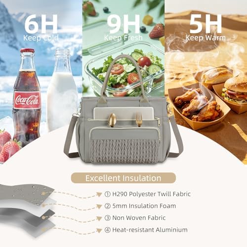 HSHRISH Lunch Box for Women Large Insulated Cooler Bag
