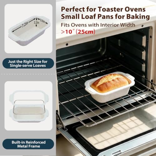 3 Pack Small Bread Pan: 7.2x3.6 In Silicone Loaf Pan for Splitting Recipes