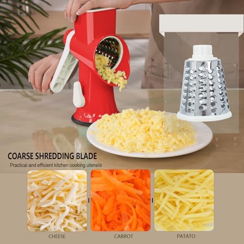 Rotary Cheese Grater with Handle-Versatile Cheese Grater