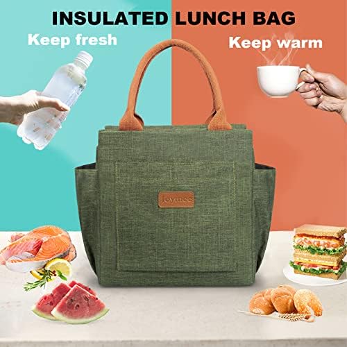 Joymee Lunch Box for Women Reusable Leakproof Insulated Lunch Bag-Green
