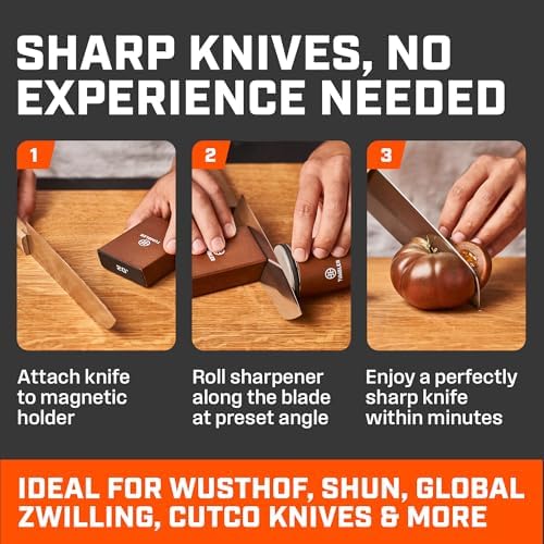 The Original Tumbler Rolling Knife Sharpener™ (Wood)