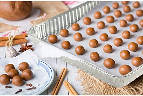 Aluminum Pans Half Size Cookie Sheet 15 Count Durable Nonstick Baking Sheets 17.75" x 12.75" - Sheet Pan, Baking Tray, Cookie Sheets, Foil pans, Foil trays, Sheet Baking Pans