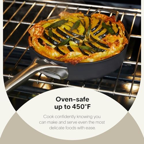 Calphalon Premier Hard-Anodized Nonstick Flat Bottom Wok Pan, Black, 13 In