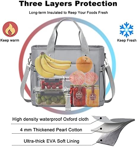 Weitars Insulated Lunch Bag for Women Men,Leak Proof Lunch Box for Work