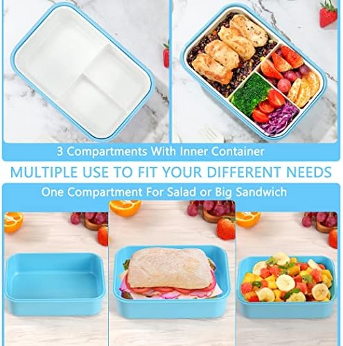 LOVINA Bento Lunch Box for Adults Kids - 1100ML/Built-in Utensil, BPA-Free