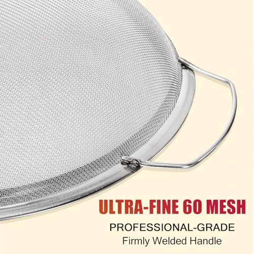 Fine Mesh Paint Strainer 60 Mesh Stainless Steel Paint Filter Emulsion Honey Funnel Filter Cover Fits 5 Gallon Paint Bucket Filter Tool Insert Strains (2 pcs)