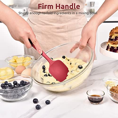 U-Taste Silicone Spoon Spatula, 600°F High Temp Scoop Spoonula, 11.38", Red