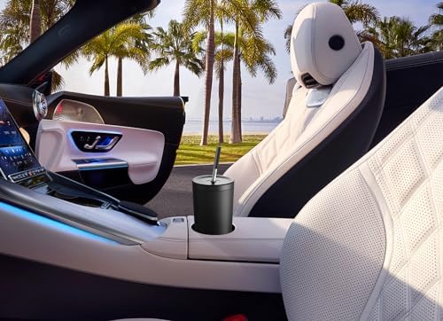 Meoky 24 oz Insulated Tumbler with Lid and Straw, Stainless Steel Vacuum Insulated Tumbler, Keeps Cold for 24 Hours, 100% Leak Proof, Fits in Car Cup Holder (Night)