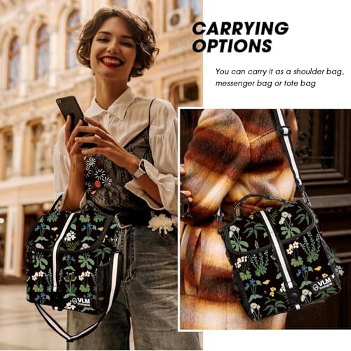 VLM Lunch Box for Women, Insulated Lunch Bag Women, Cute Floral Lunch Tote