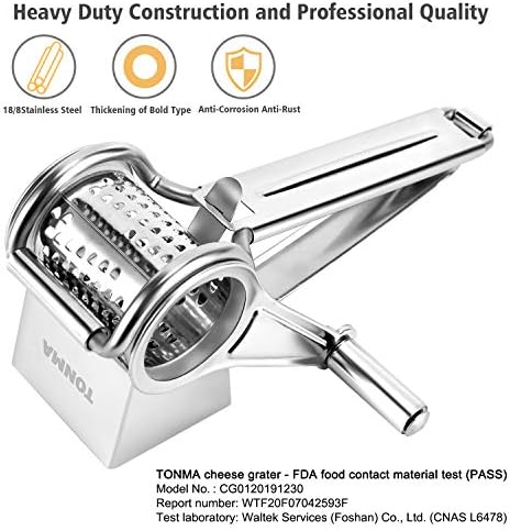 TONMA Multipurpose Rotary Cheese Grater Hand Crank