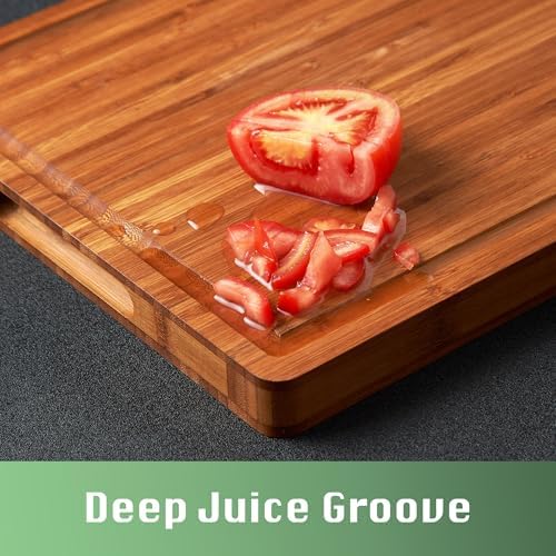 Allsum Extra Thick Wood Cutting Board for Kitchen, Reversible and Durable