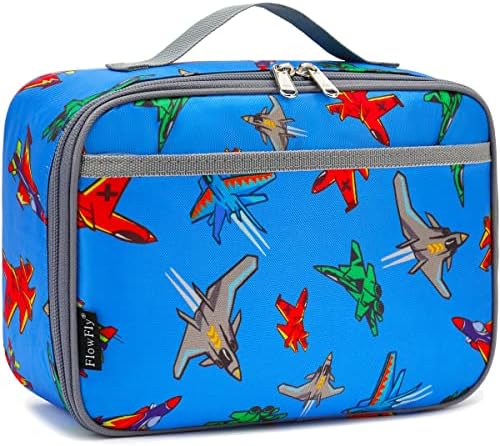 FlowFly Kids Lunch box Insulated Soft Bag Mini Cooler Back to School Thermal Meal Tote Kit for Girls, Boys, Fighter