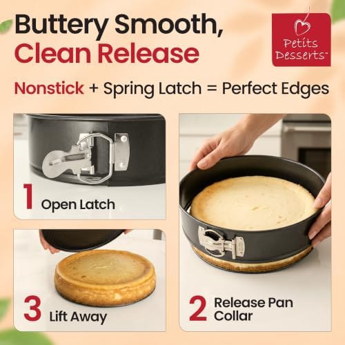Cheesecake Pan and Springform Cake Pan Set - 4, 7, 9 and 11 in, NONSTICK