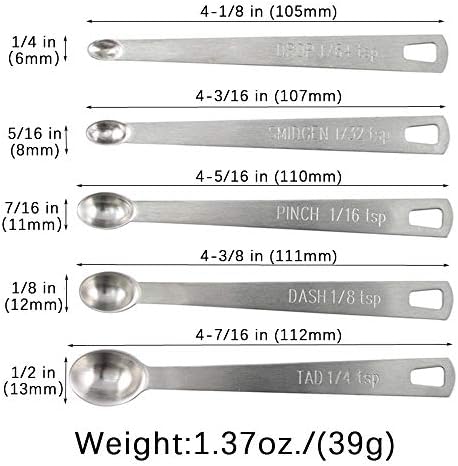 2Pack Mini Measuring Spoon Set, Small Teaspoon for Tiny Measurement
