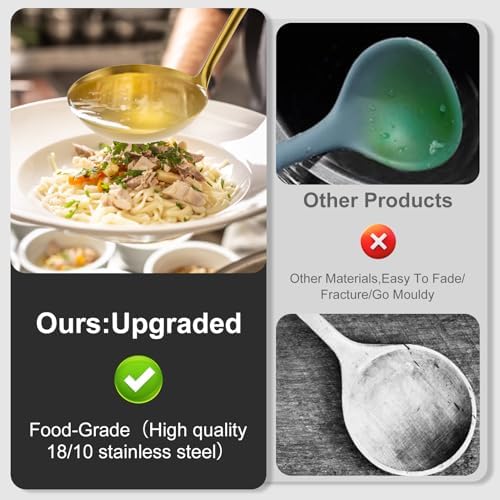 Gold Soup Ladle - Stainless Steel Ladle Spoon, Perfect Gifts
