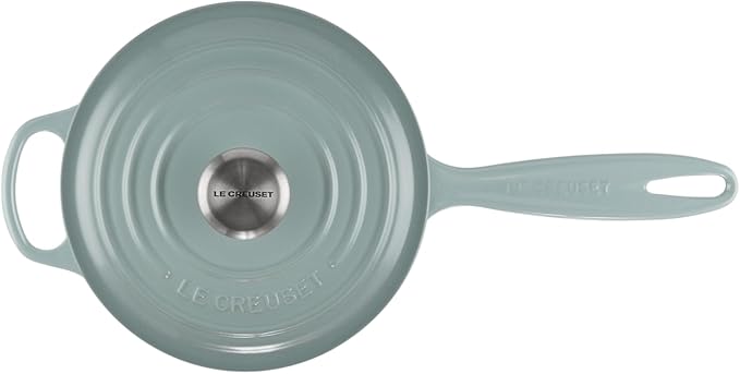 Le Creuset Enameled Cast Iron Signature Saucepan, 2.25 qt., Sea Salt