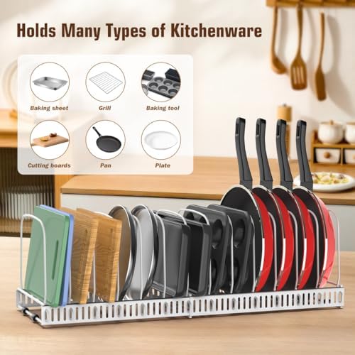 Housolution Cutting Board and Baking Tray Cookie Sheet Organizer, White
