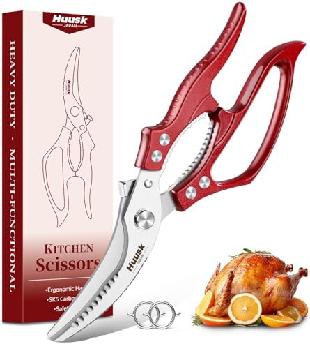 Huusk Poultry Shears Heavy Duty – All Purpose Japanese Kitchen Scissors