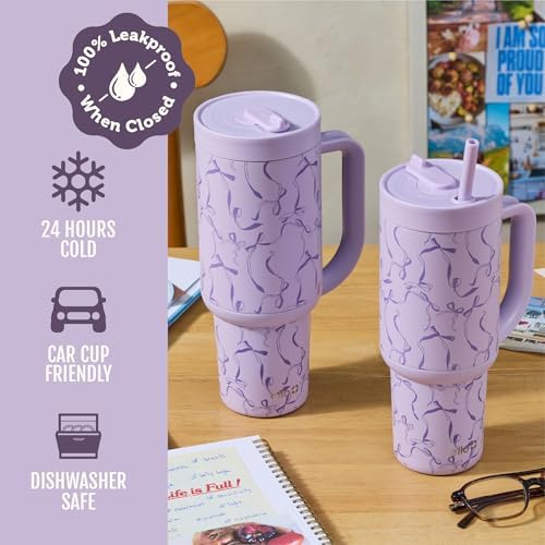 Ello Oasis 30oz Insulated Stainless Steel Tumbler with Straw, Take a Bow