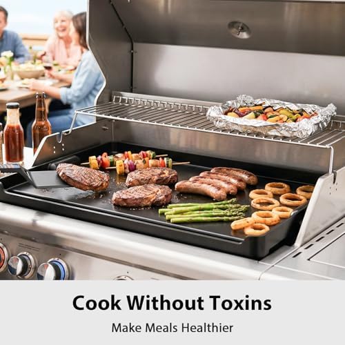 Utheer Griddle Combo Set, Ceramic Nonstick Cast Aluminum Flat Top Griddle