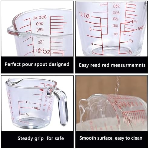 Glass Measuring Cup For Baking and Cooking, kitchen Essentials Tools