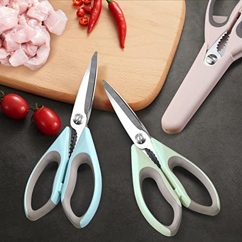 3 Pack Sharp Kitchen Scissors Set with Magnetic Holder