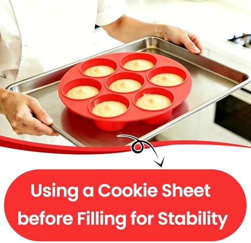 CAKETIME Silicone Muffin Pans for Air Fryer, Oven Baking Nonstick