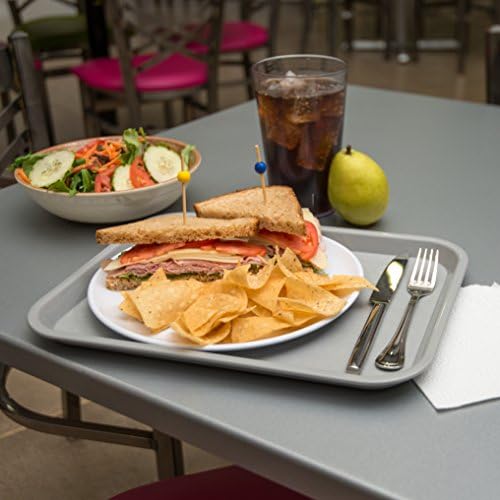 Carlisle FoodService Products CT101423 Café Standard Cafeteria / Fast Food Tray, 10" x 14", Gray
