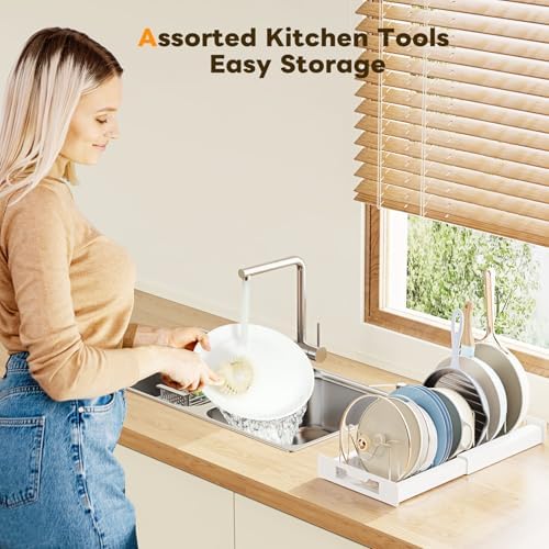 Dayacoco Pots and Pans Organizer Under Cabinet with 10Compartments