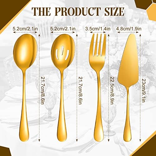 19 Pcs Halloween Serving Utensils Set, Gold