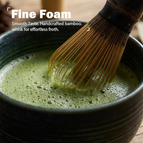 Matcha Set, 7-Piece Matcha Whisk Set with Bowl & 100-Prong Whisk