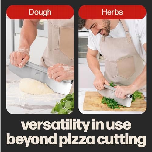 Hans Grill Pizza Cutter Rocker Blade, 14 Inch Stainless Steel