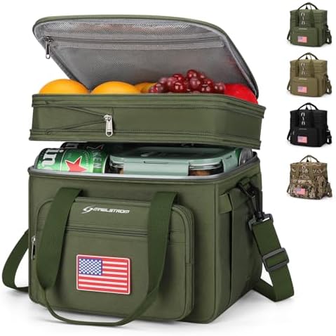 Maelstrom 23L Insulated Lunch Box, Expandable Double Deck Cooler Bag