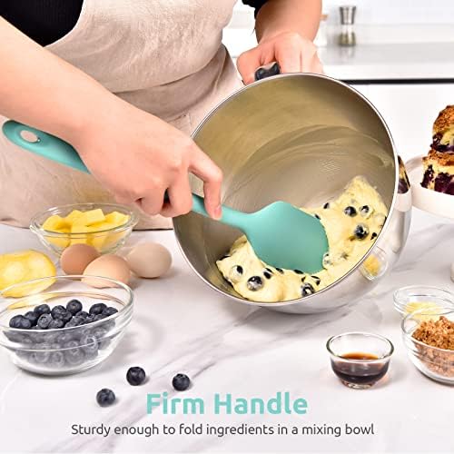 U-Taste 14in Extra Large Silicone Spatula, 600°F Heat Resistant, Aqua Sky
