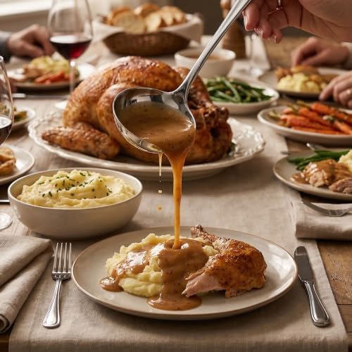Royalrose Premium ORA Gravy Ladle Spoon (1, 7.5 Inch Gravy Ladle)