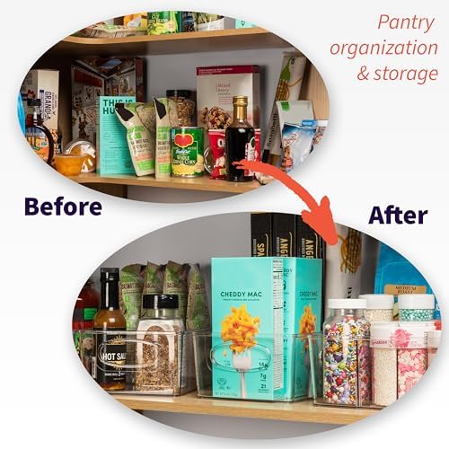 ClearSpace Pantry Organizers and Storage and Cabinet Organizer, 6 Pack