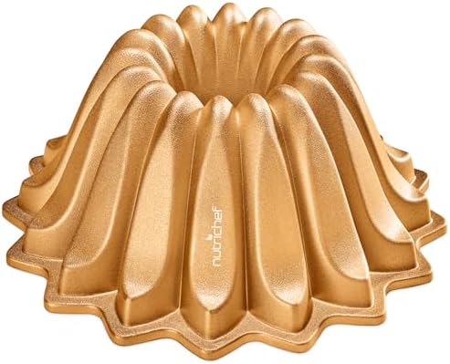 NutriChef 9 Inch Cake Pan - 7 Cups Die-Cast Aluminum Cake Mold for Baking - Sloped Edges for Uniform Baking, Nonstick for Easy Release and Even Bake, Durable Design, Ideal for Desserts and Casseroles