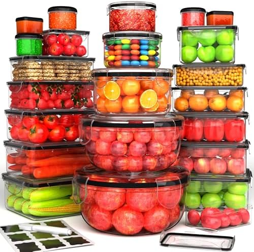 RockBerry 44 Pcs Food Storage Containers with Lids Airtight