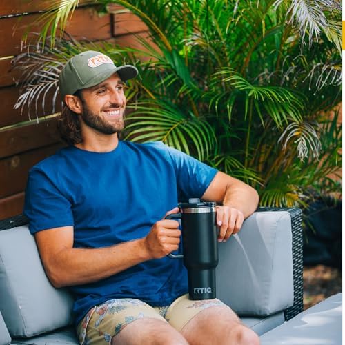 RTIC 40oz Road Trip Tumbler, Insulated, Ceramic Lined, Denim