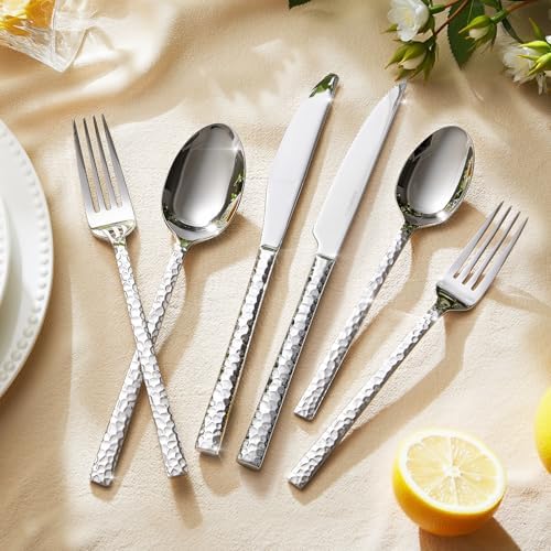 48 Piece Silverware Set with Steak Knives for 8,18/10 Stainless Steel