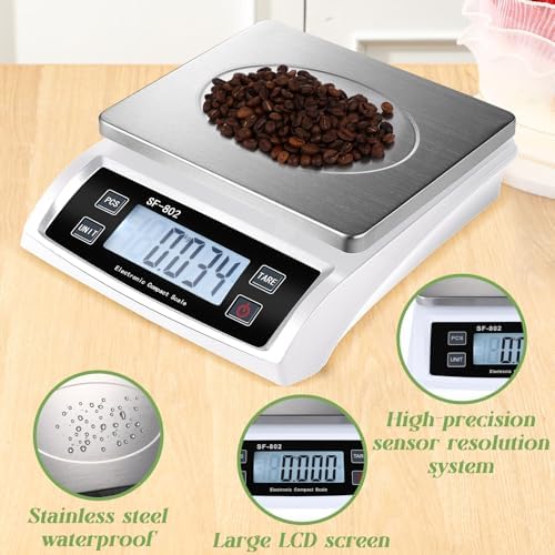 Copkim Large Digital Kitchen Scale 66LB 30kg Commercial Food Scale, Silver