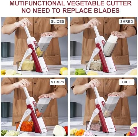 Safe Mandoline Slicer for Kitchen, Vegetable & Food Cutter