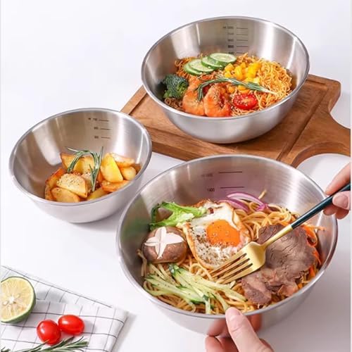 4 Pack Stainless Steel Mixing Bowl Set, Microwave and Dishwasher Safe,Ideal for Baking, Prepping, Cooking and Serving Food