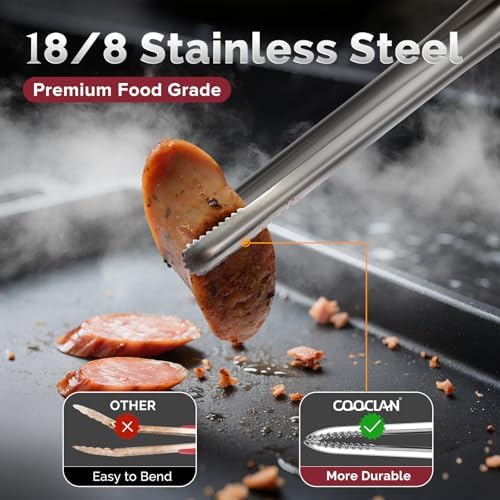 Precise Serrated Non-Slip Tips Cooking Tongs (9.5" & 11.5" & 13.5")