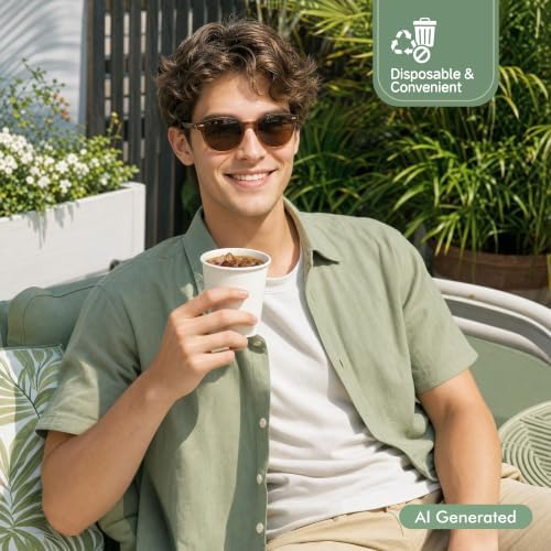8 oz 400 Pack Disposable Paper Coffee Cups, Hot Coffee Cups