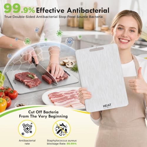 100% Titanium Cutting Board Set of 3, Double-Sided Kitchen Boards